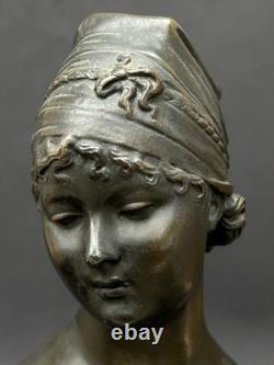 Superbe ancienne SCULPTURE en BRONZE XIXème Madame De Récamier
