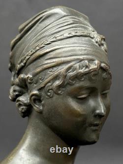 Superbe ancienne SCULPTURE en BRONZE XIXème Madame De Récamier