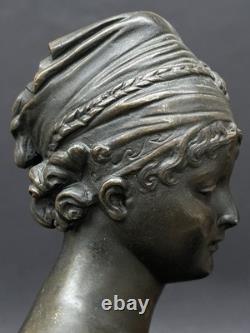 Superbe ancienne SCULPTURE en BRONZE XIXème Madame De Récamier