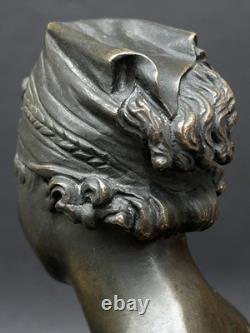 Superbe ancienne SCULPTURE en BRONZE XIXème Madame De Récamier