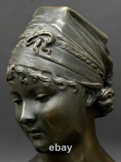 Superbe ancienne SCULPTURE en BRONZE XIXème Madame De Récamier