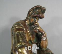 Susse Frères Laurent De Médicis Sculpture Ancienne Bronze Daprès Michel Ange