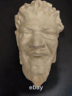 Tête Faune dansant Pompeï Moulage ancien sculpture murale