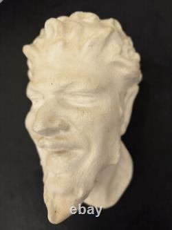 Tête Faune dansant Pompeï Moulage ancien sculpture murale