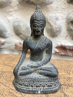 Très Beau Bouddha Bronze ancien statue Bouddha Shakyamuni Amitabha Sculpture Art