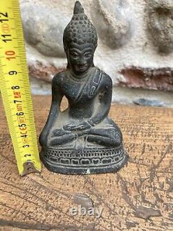 Très Beau Bouddha Bronze ancien statue Bouddha Shakyamuni Amitabha Sculpture Art