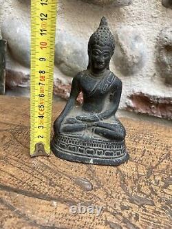 Très Beau Bouddha Bronze ancien statue Bouddha Shakyamuni Amitabha Sculpture Art