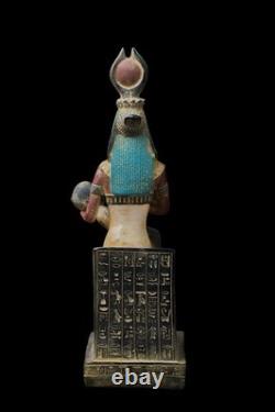 UNIQUE ANCIENNE ANTIQUITÉS EGYPTIENNES Statue Sculpture assise Isis Nursing