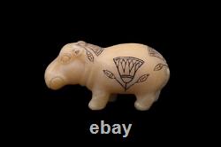 UNIQUE ANCIENNE EGYPTIENNE réplique statue de sculpture hippopotame niil fleu