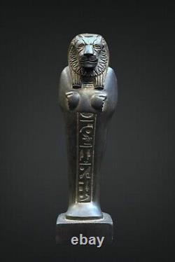 UNIQUE ANCIENNE RÉPLIQUE EGYPTIENNE Statue Pierre Sculpture Déesse Sekhmet Tê