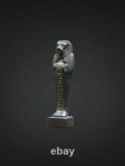 UNIQUE ANCIENNE RÉPLIQUE EGYPTIENNE Statue Pierre Sculpture Déesse Sekhmet Tê