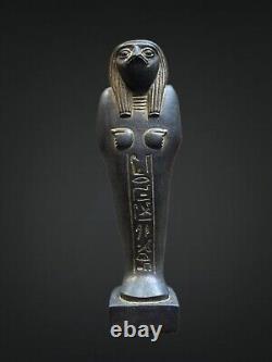 UNIQUE ANCIENNE RÉPLIQUE EGYPTIENNE Statue Pierre de Dieu Faucon Horus Sculpture