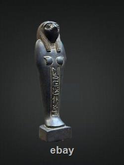 UNIQUE ANCIENNE RÉPLIQUE EGYPTIENNE Statue Pierre de Dieu Faucon Horus Sculpture