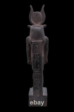 UNIQUE ANCIENNE STATUE EGYPTIENNE ANTIQUE déesse Hathor comme sculpture de va