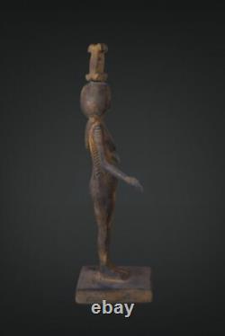UNIQUE ANCIENNE STATUE EGYPTIENNE ANTIQUE pierre de la déesse Hathor sculpture