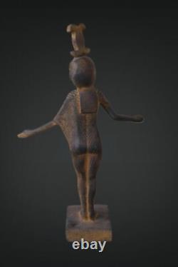 UNIQUE ANCIENNE STATUE EGYPTIENNE ANTIQUE pierre de la déesse Hathor sculpture