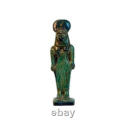 UNIQUE ANCIENNE STATUE EGYPTIENNE ANTIQUE pierre tête de lion sculpture