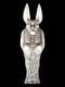 Unique Ancienne Statue Égyptienne Anubis Chacal Avec Sculpture Scarabée Fait