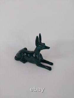 UNIQUE ANCIENNE STATUE EGYPTIENNE pierre Anubis chacal sculpture assise fait