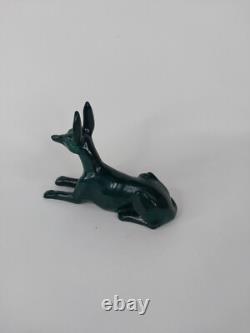 UNIQUE ANCIENNE STATUE EGYPTIENNE pierre Anubis chacal sculpture assise fait