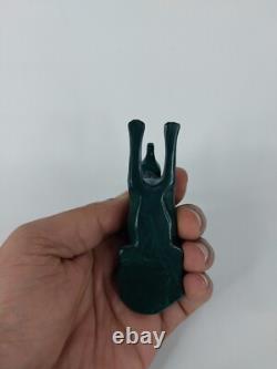 UNIQUE ANCIENNE STATUE EGYPTIENNE pierre Anubis chacal sculpture assise fait