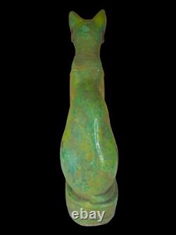 UNIQUE ANCIENNE STATUE EGYPTIENNE pierre déesse bastet chat Isis sculpture sc