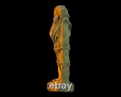 UNIQUE ANCIENNE STATUE EGYPTIENNE pierre ptah tenant une sculpture de sceptre