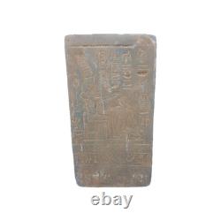 UNIQUE ANCIENNE STATUE EGYPTIENNE pierre roi Menkaure, sculpture Isis Amon