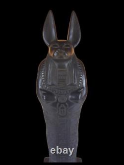 UNIQUE ANCIENNE STATUE EGYPTIENNE sculpture en pierre de l'au-delà du chacal