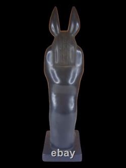 UNIQUE ANCIENNE STATUE EGYPTIENNE sculpture en pierre de l'au-delà du chacal