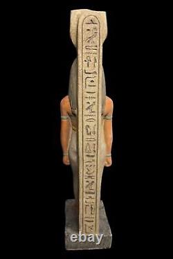 UNIQUE ANTIQUE ANCIENNE ÉGYPTIENNE Statue Lourde Pierre Hathor Magie