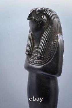 UNIQUE ANTIQUE ANCIENNE ÉGYPTIENNE Statue Lourde Pierre Horus comme un
