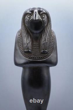 UNIQUE ANTIQUE ANCIENNE ÉGYPTIENNE Statue Lourde Pierre Horus comme un
