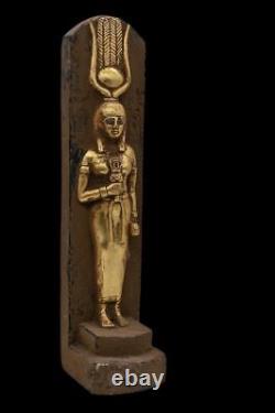 UNIQUE ANTIQUE ANCIEN ÉGYPTIEN Statue Pierre Déesse Hathor Magie