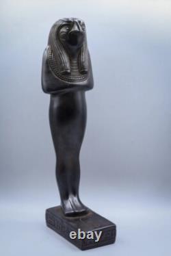 UNIQUE PHARAONIQUE ANCIEN EGYPTIEN Dieu Horus faucon ciel statue sculpture fa