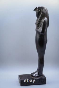 UNIQUE PHARAONIQUE ANCIEN EGYPTIEN Dieu Horus faucon ciel statue sculpture fa