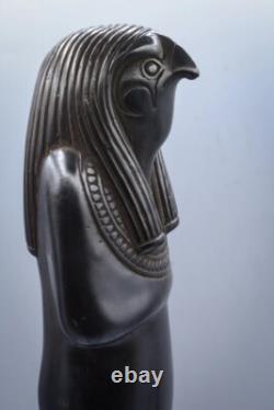 UNIQUE PHARAONIQUE ANCIEN EGYPTIEN Dieu Horus faucon ciel statue sculpture fa