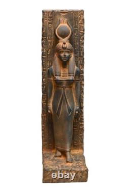 UNIQUE STATUE EGYPTIENNE ANCIENNE FAIT MAIN pierre grande sculpture déesse Isis