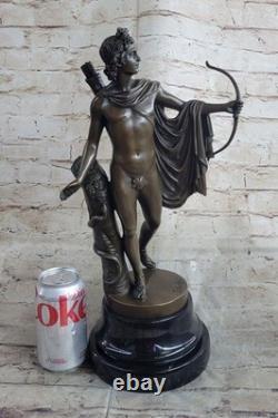 Une Statue En Bronze De L'Apollon Belvédère Sculpture Ancienne Grecque Décor