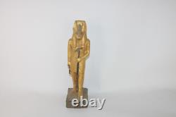 Unique ANCIENNE STATUE EGYPTIENNE ANTIQUE pierre anubis tête d'une sculpture