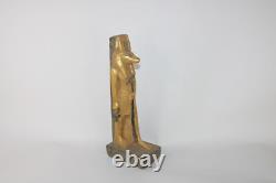 Unique ANCIENNE STATUE EGYPTIENNE ANTIQUE pierre anubis tête d'une sculpture