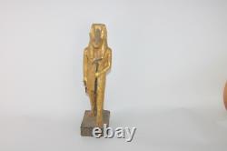 Unique ANCIENNE STATUE EGYPTIENNE ANTIQUE pierre anubis tête d'une sculpture