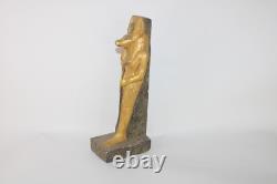 Unique ANCIENNE STATUE EGYPTIENNE ANTIQUE pierre anubis tête d'une sculpture