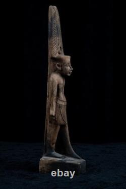 Unique ANCIENNE STATUE EGYPTIENNE ANTIQUE pierre du roi Amon soleil sculpture