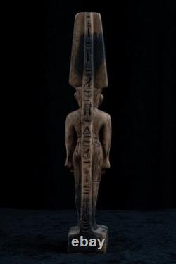 Unique ANCIENNE STATUE EGYPTIENNE ANTIQUE pierre du roi Amon soleil sculpture