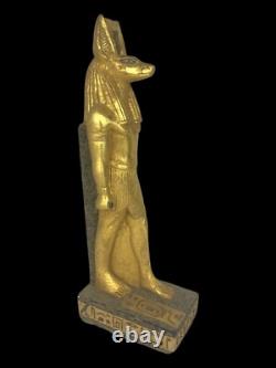 Unique ANCIENNE STATUE EGYPTIENNE ANTIQUE sculpture chacal pierre Anubis
