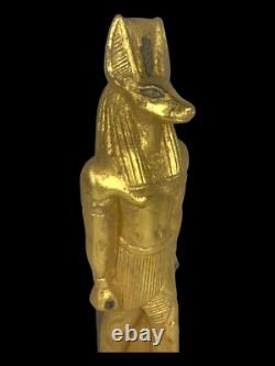 Unique ANCIENNE STATUE EGYPTIENNE ANTIQUE sculpture chacal pierre Anubis