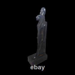 Unique ANCIENNE STATUE EGYPTIENNE pierre sekhmet tête de lion sculpture