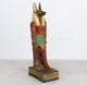 Unique Ancienne Statue De Protection Color&eacute;e Anubis Pharaonique &Eacute;gyptien