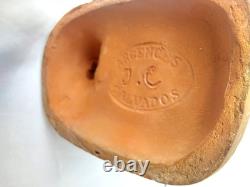 VILLEQUIER ancienne Terre Cuite humanisée Cochon Musicien ARGENCES J. C CALVADOS